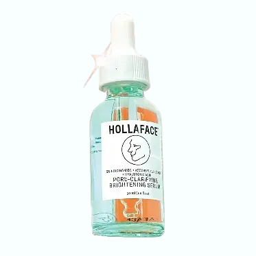 Hollaface Pore Clarifying Brightening Serum for pore minimizing and brightening with niacinamide