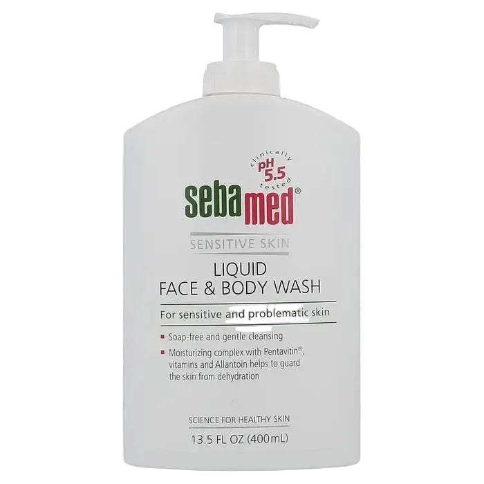 SebaMed Liquid Face And Body Wash pH 5.5 gentle cleanser for sensitive skin hydrating