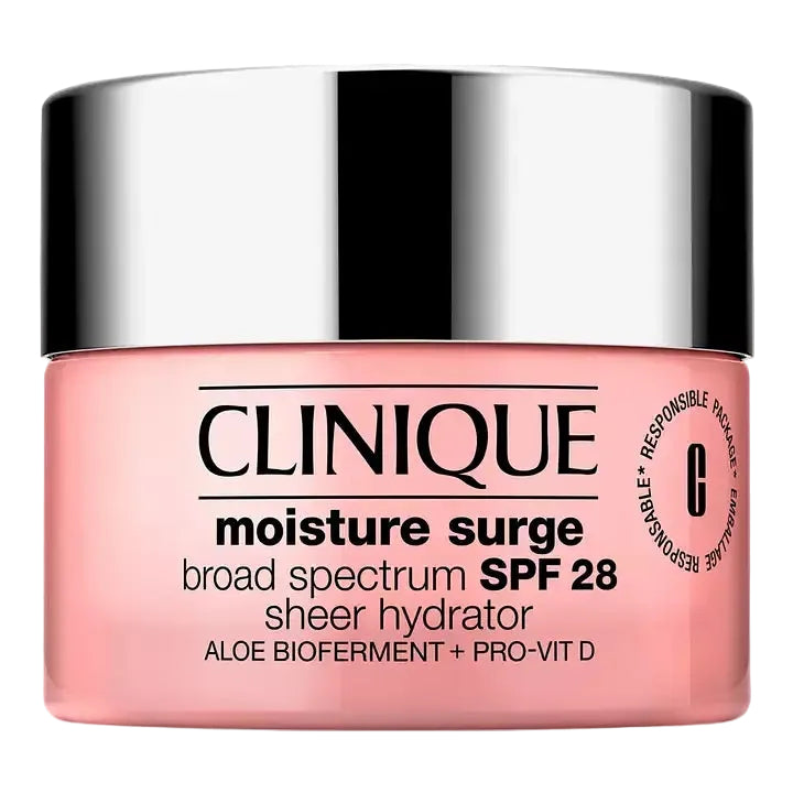 Clinique Moisture Surge SPF 28 Sheer Hydrator Moisturizer for all-day hydration and UV protection