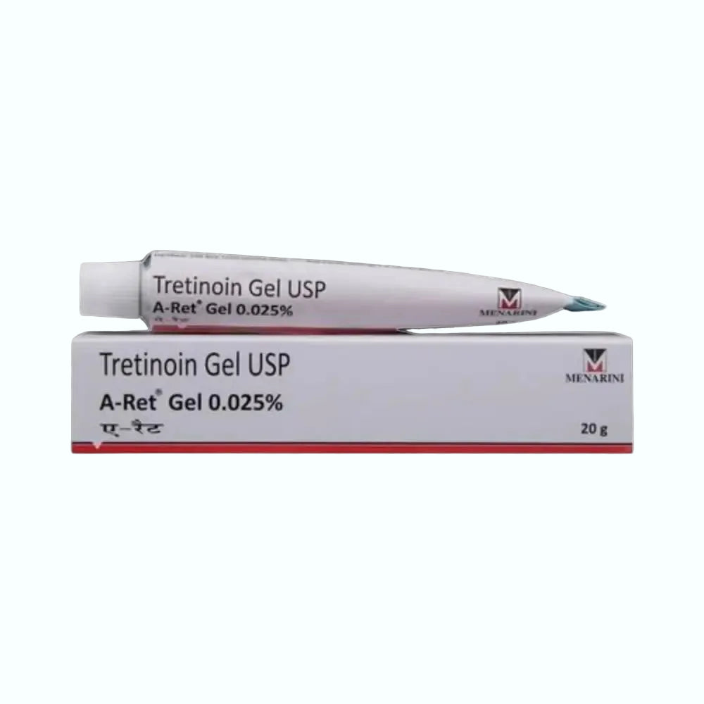 Menarini A-Ret Tretinoin Gel 0.025% prescription retinoid gel for acne and anti-aging