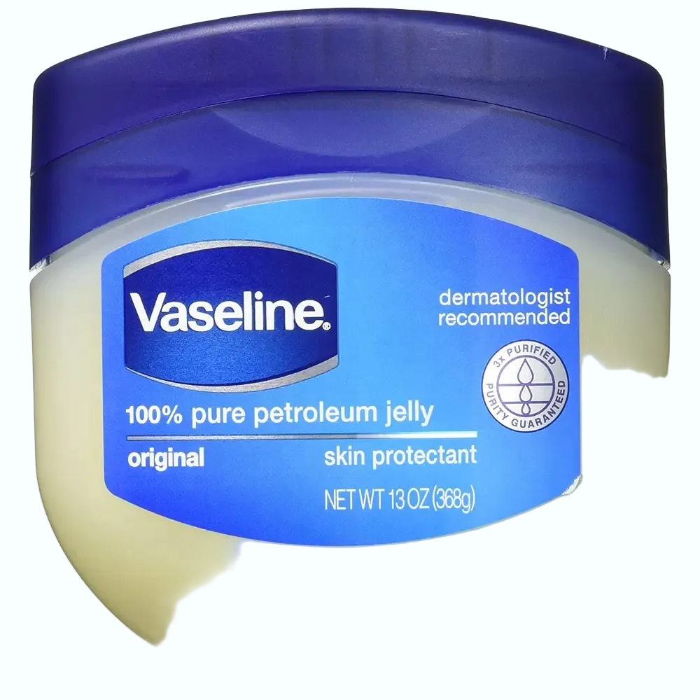 Vaseline 100% Pure Petroleum Jelly for dry skin hydration and barrier protection
