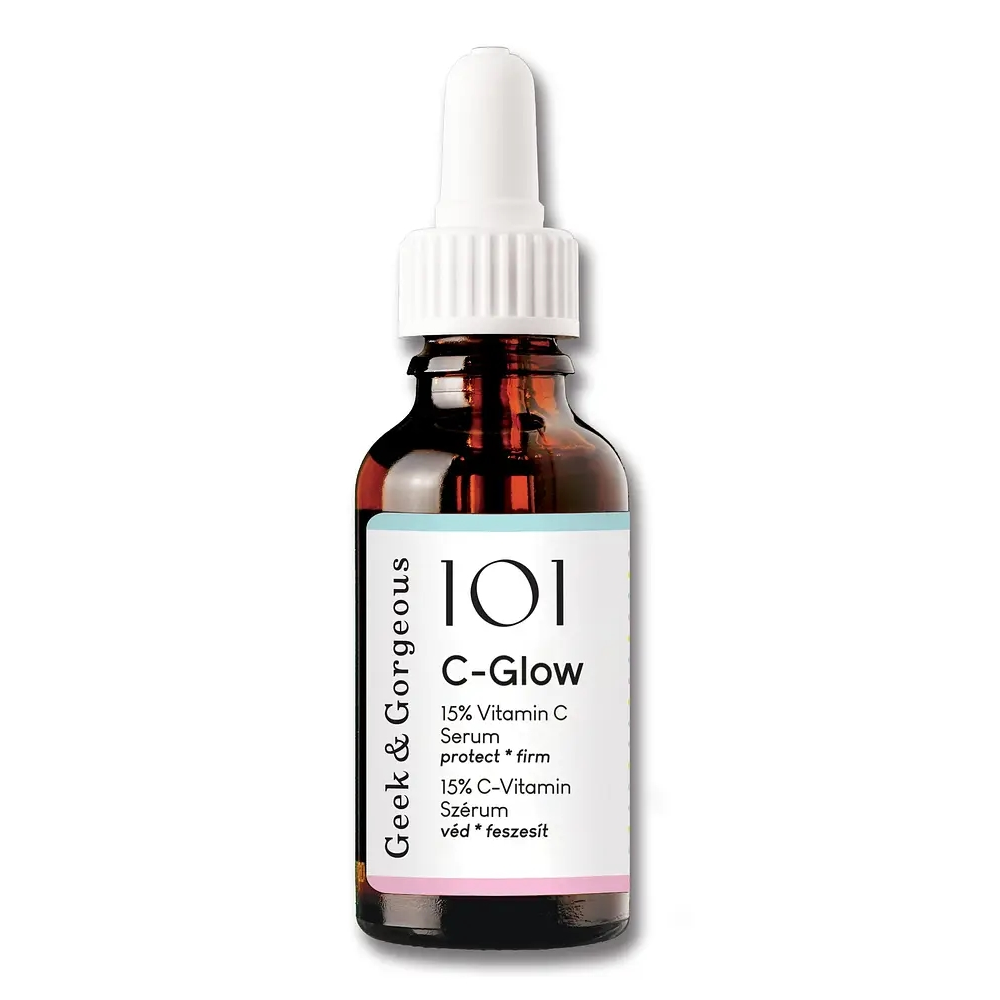 Geek & Gorgeous C-Glow 15% Vitamin C Serum for brightening and antioxidant protection