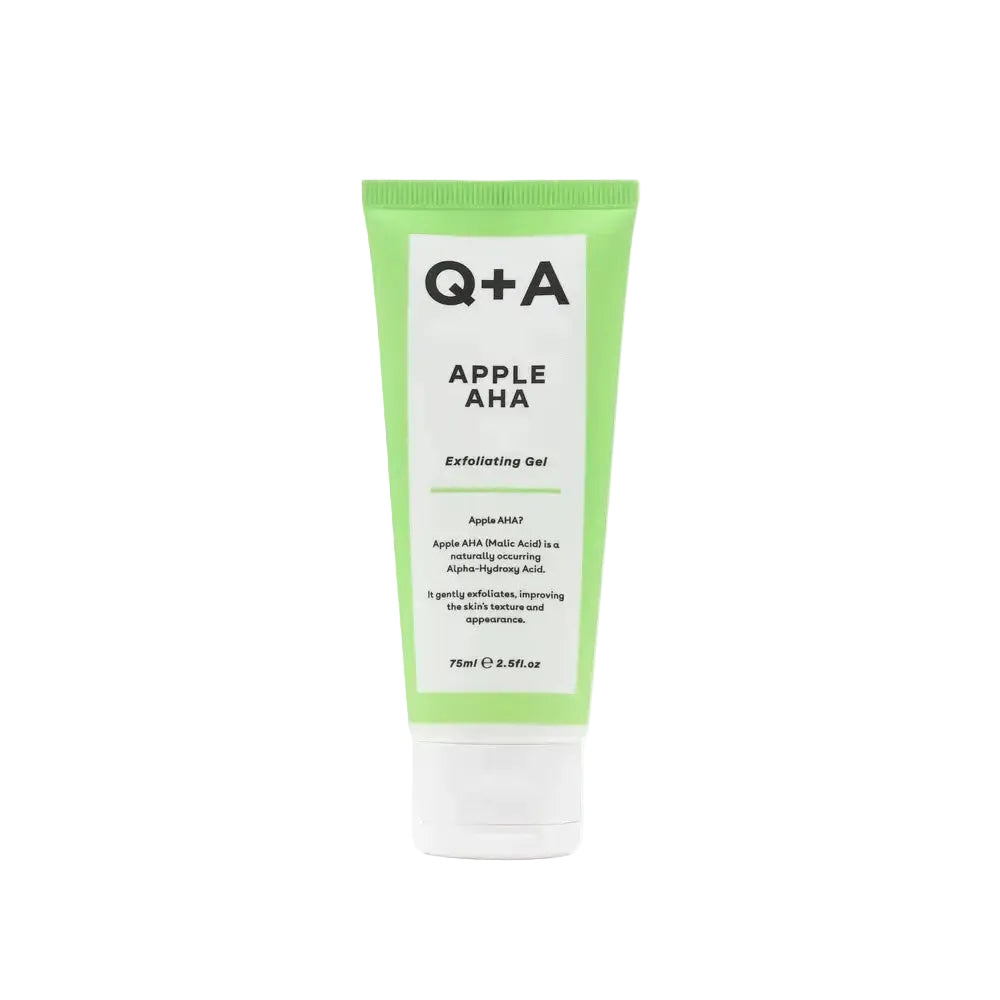 Q+A Apple AHA Exfoliating Gel with glycolic, lactic and malic acid for brighter smoother skin