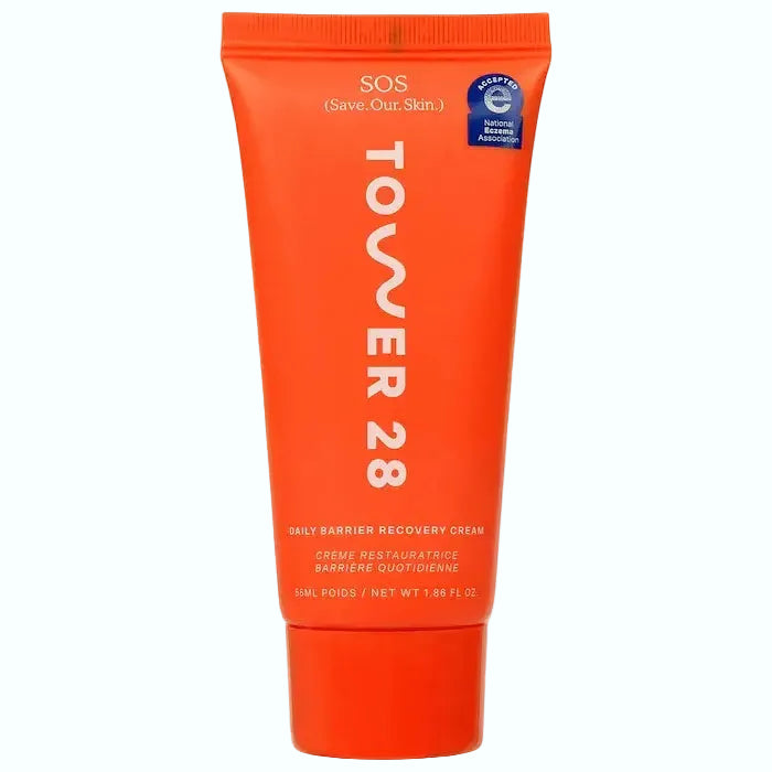 Tower 28 Beauty SOS Daily Barrier Recovery Cream for sensitive skin with ceramides and hyaluronic acid