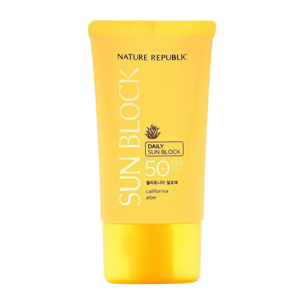 Nature Republic California Aloe Vera Daily Sun Block SPF 50+ PA++++ for UV protection and hydration