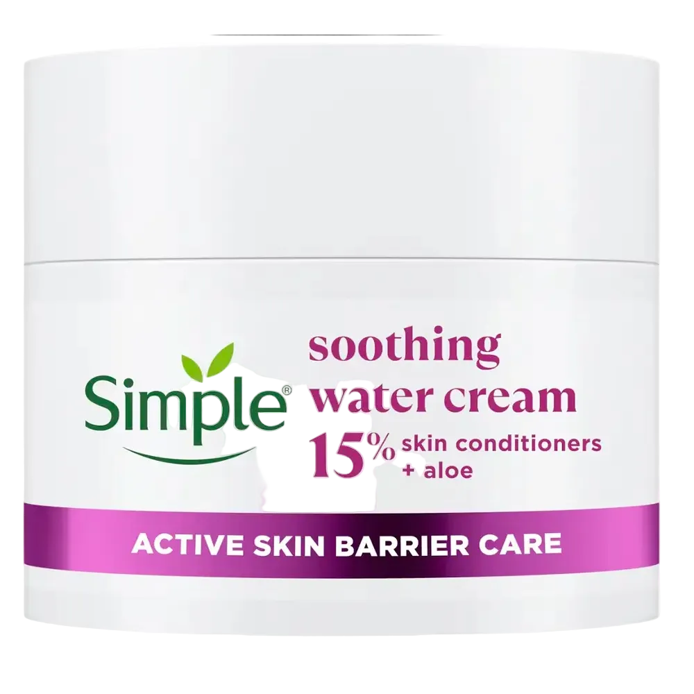 Simple Skincare Soothing Water Cream gel moisturizer for sensitive dry skin barrier repair