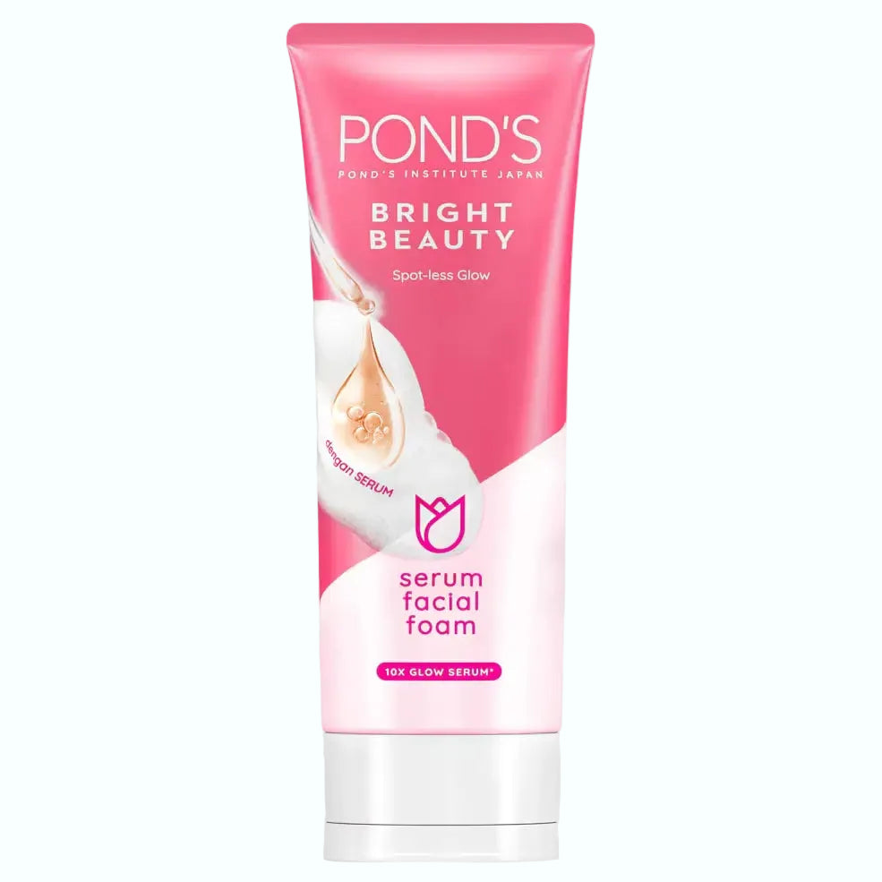 Pond's Bright Serum Facial Foam with niacinamide and hyaluronic acid for brightening and deep cleansing