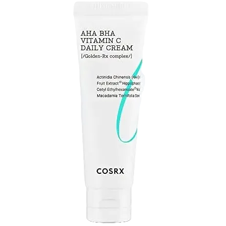 COSRX AHA/BHA Refresh Vitamin C Daily Cream for brightening, exfoliation and dark spots