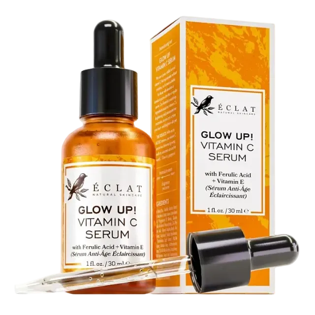 Eclat Natural Skincare Glow Up Vitamin C Serum for brightening, anti-aging and dark spot reduction