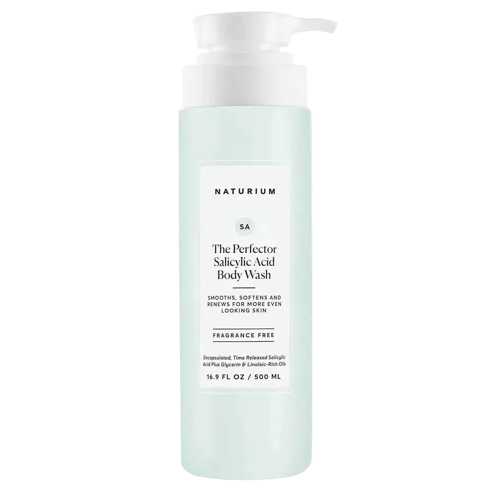 Naturium The Perfector Salicylic Acid Body Wash for acne-prone skin exfoliation and pore cleansing