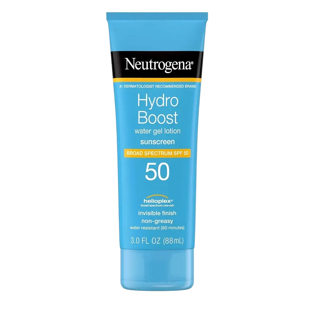 Neutrogena Hydro Boost Water Gel Lotion SPF 50 hydrating sunscreen for face and body