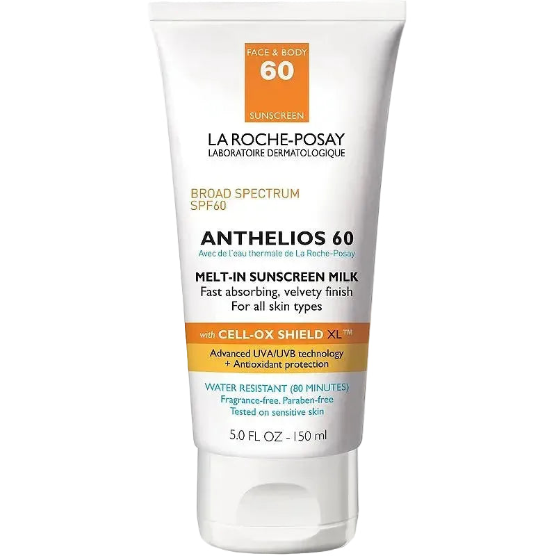 La Roche-Posay Anthelios Melt-in Milk Sunscreen SPF 60 broad-spectrum face and body protection