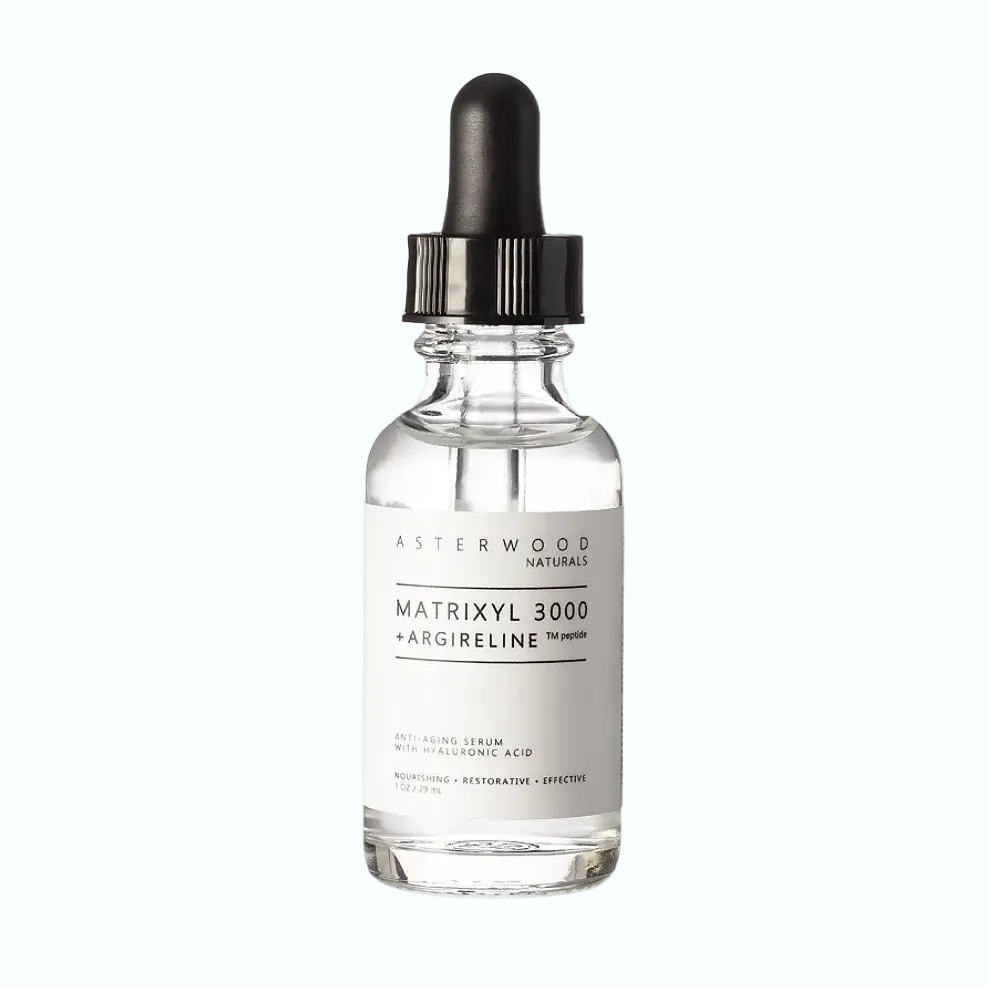 Asterwood Naturals Matrixyl 3000 Argireline Hyaluronic Acid Serum for anti-aging and wrinkle reduction