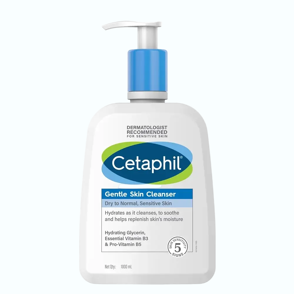Cetaphil Gentle Skin Cleanser for dry to normal sensitive skin with niacinamide and panthenol for hydration