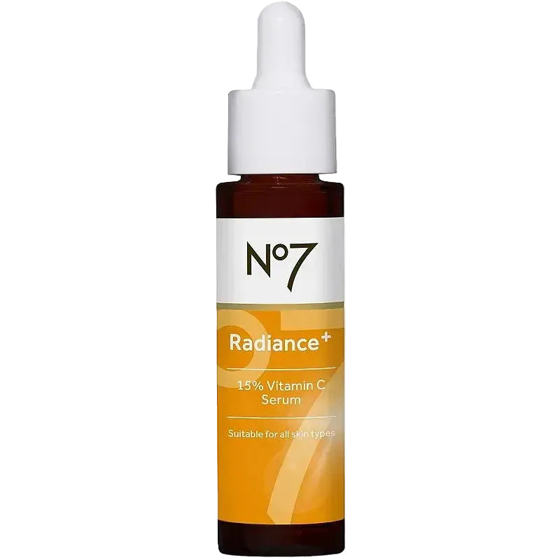 No7 Radiance+ 15% Vitamin C Serum for brightening dull skin and boosting radiance