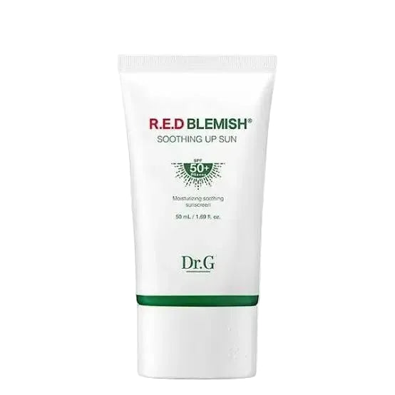 Dr.G Red Blemish Soothing Up Sun SPF50+ PA++++ chemical sunscreen for sensitive skin with 10-Cica complex