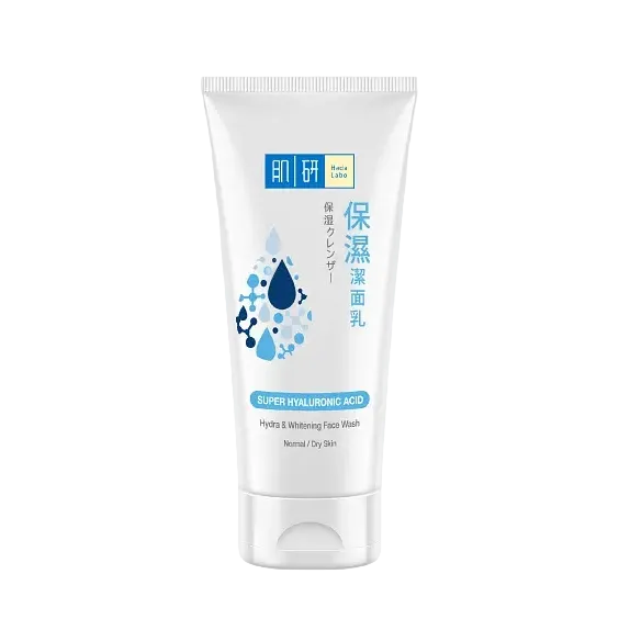 Hada Labo Super Hyaluronic Acid Hydra & Whitening Face Wash for hydration and brightening with resveratrol