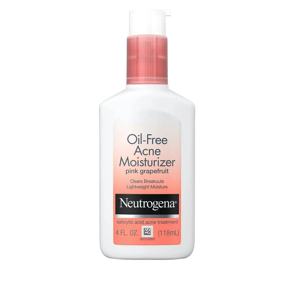 Neutrogena Pink Grapefruit Oil-Free Acne Moisturizer with salicylic acid for acne-prone skin