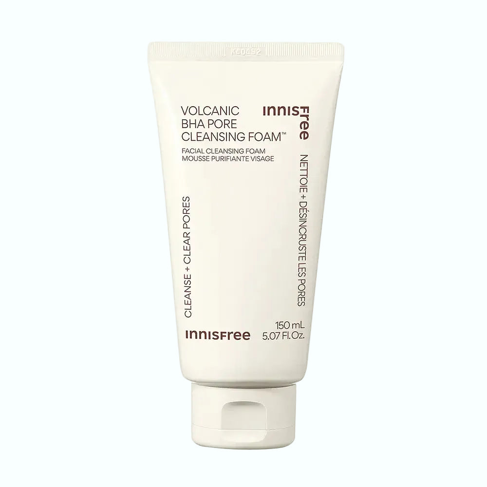Innisfree Volcanic BHA Pore Cleansing Foam with salicylic acid for deep pore cleansing and oil control