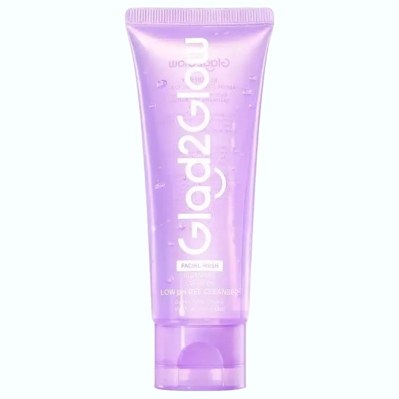 Glad2Glow Blueberry Ceramide Low pH Gel Cleanser for gentle cleansing and barrier repair with ceramides