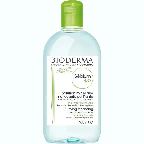 Bioderma Sébium H2O Micellar Water for oily combination skin makeup removal and purifying cleansing