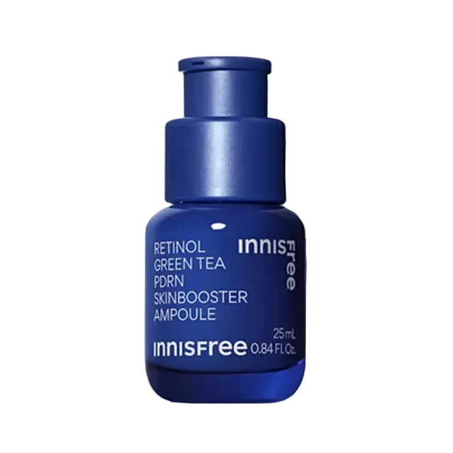 innisfree Retinol Green Tea PDRN Skinbooster Ampoule for anti-aging, pore refinement and elasticity