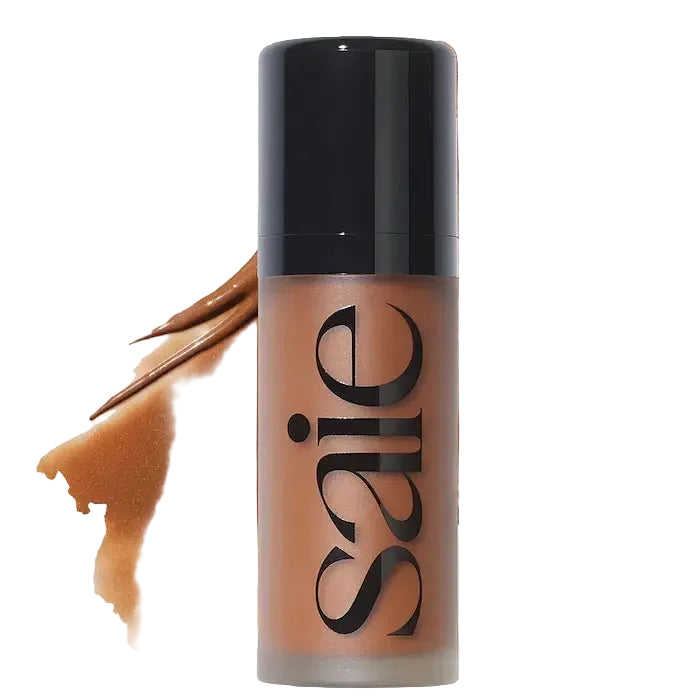 Saie Dew Bronze Soft-Focus Effortless Liquid Bronzer for a dewy sun-kissed glow