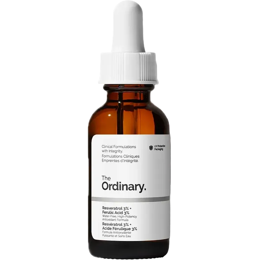 The Ordinary Resveratrol 3% + Ferulic Acid 3% antioxidant serum for anti-aging and brightening