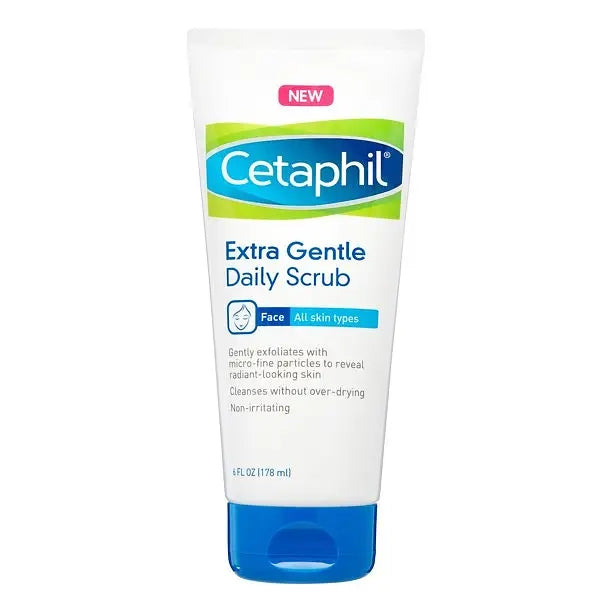Cetaphil Extra Gentle Daily Scrub for sensitive skin exfoliation and cleansing