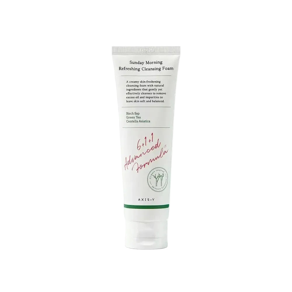 AXIS-Y Sunday Morning Refreshing Cleansing Foam pH 5.5 gentle hydrating face wash for all skin types