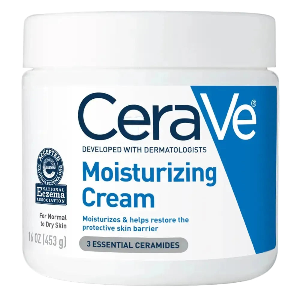 CeraVe Moisturizing Cream with ceramides for dry skin 24-hour hydration and barrier repair