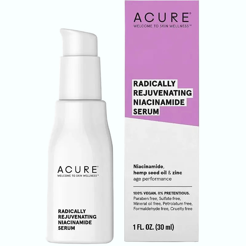 Acure Radically Rejuvenating Niacinamide Serum for anti-aging, pore reduction, and brightening