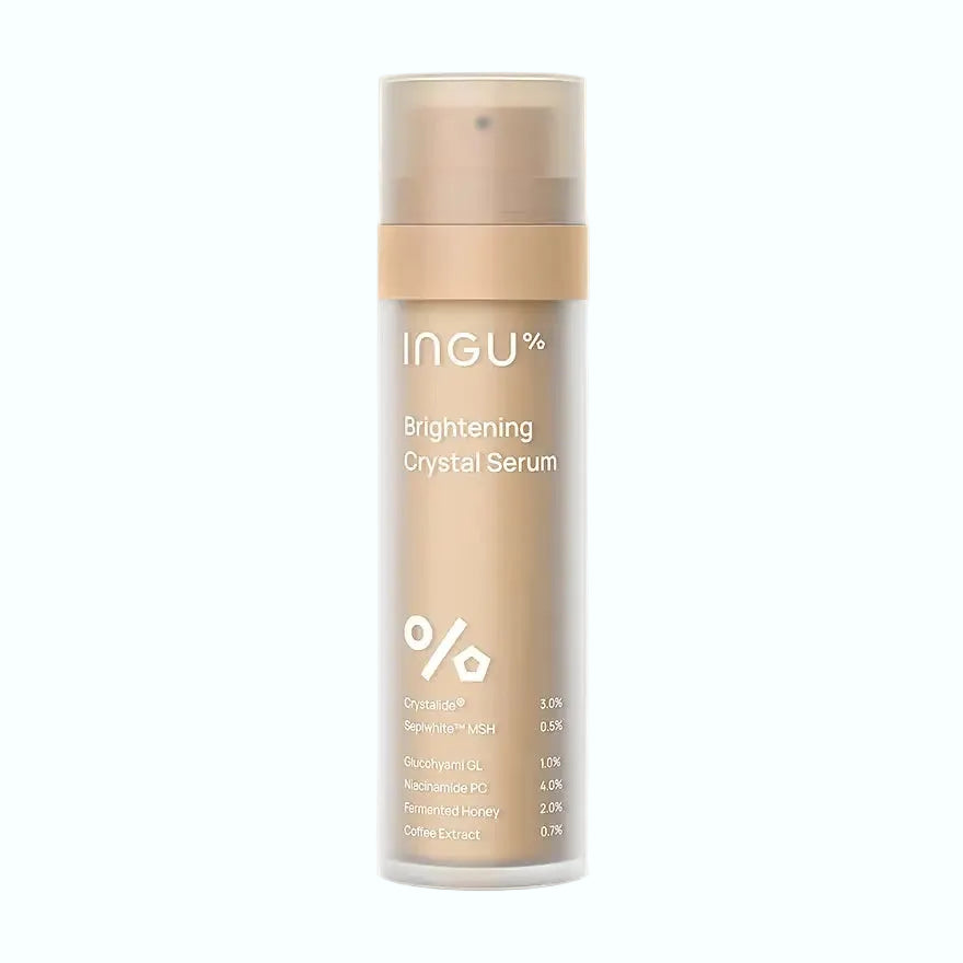 INGU Brightening Crystal Serum for dark spots, uneven skin tone, and radiance boosting