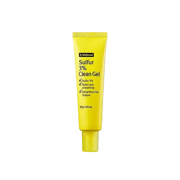 By Wishtrend Sulfur 3% Clean Gel spot treatment for acne-prone skin with antibacterial and sebum control