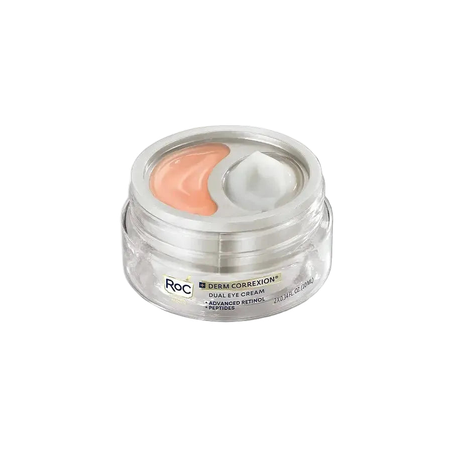 RoC Derm Correxion Dual Eye Cream with retinol and peptides for puffy eyes and dark circles