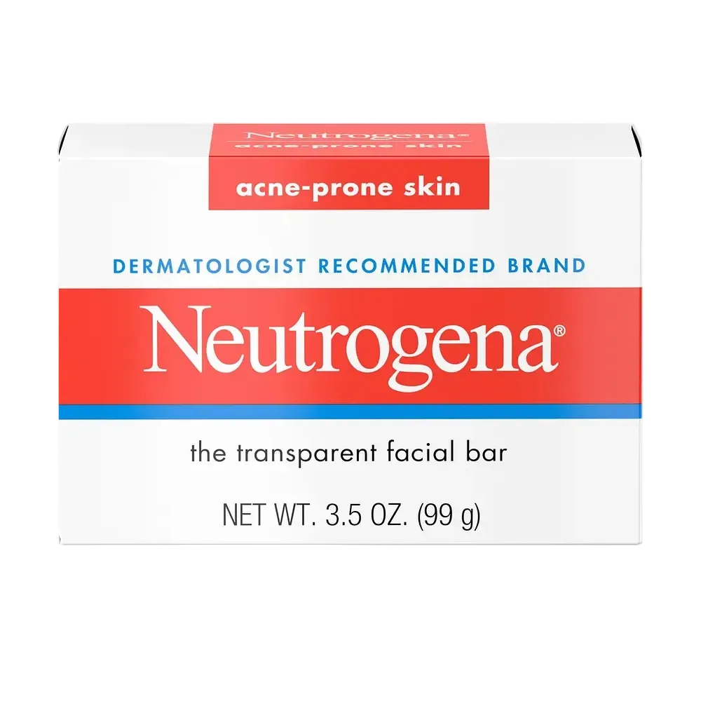 Neutrogena Transparent Facial Bar for Acne-Prone Skin glycerin soap non-comedogenic oil control
