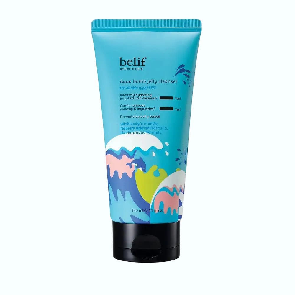 belif Aqua Bomb Jelly Cleanser gentle hydrating gel cleanser for all skin types