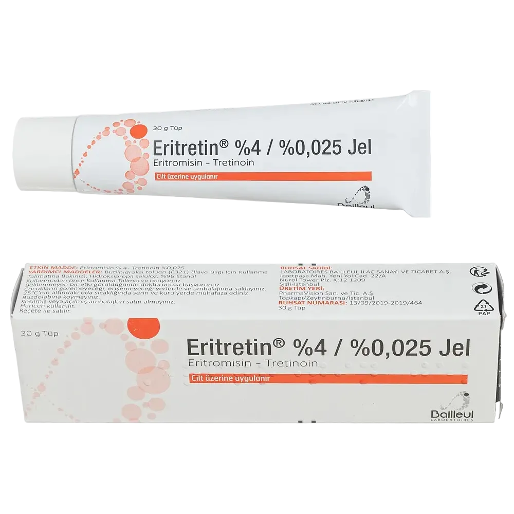 Laboratories Bailleul Eritretin Gel erythromycin tretinoin prescription acne treatment
