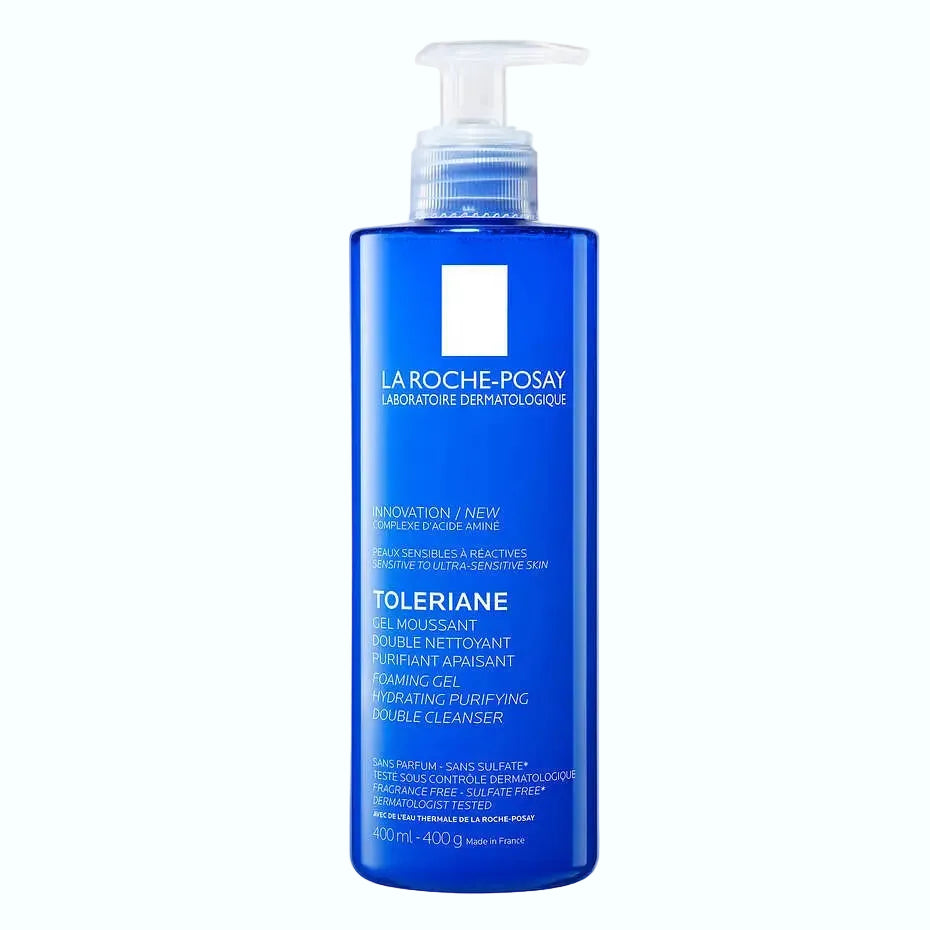 La Roche-Posay Toleriane Foaming Gel cleanser for sensitive skin with ceramides and niacinamide