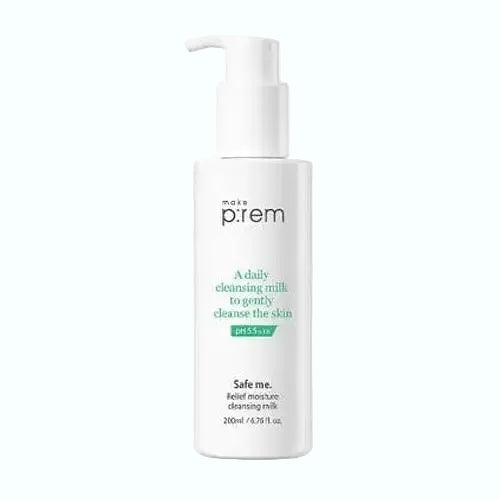 Make p:rem Safe Me Relief Moisture Cleansing Milk gentle hydrating cleanser for sensitive skin