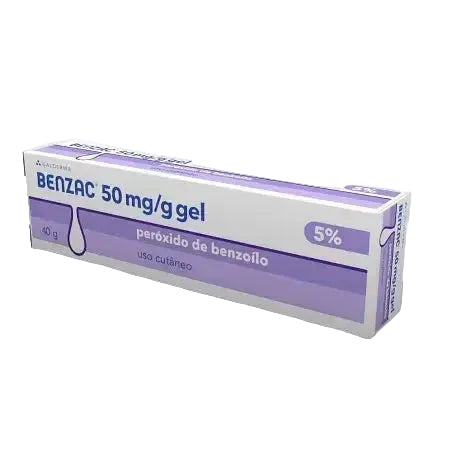 Benzac AC Moderate Strength 5% Acne Gel with benzoyl peroxide for acne treatment