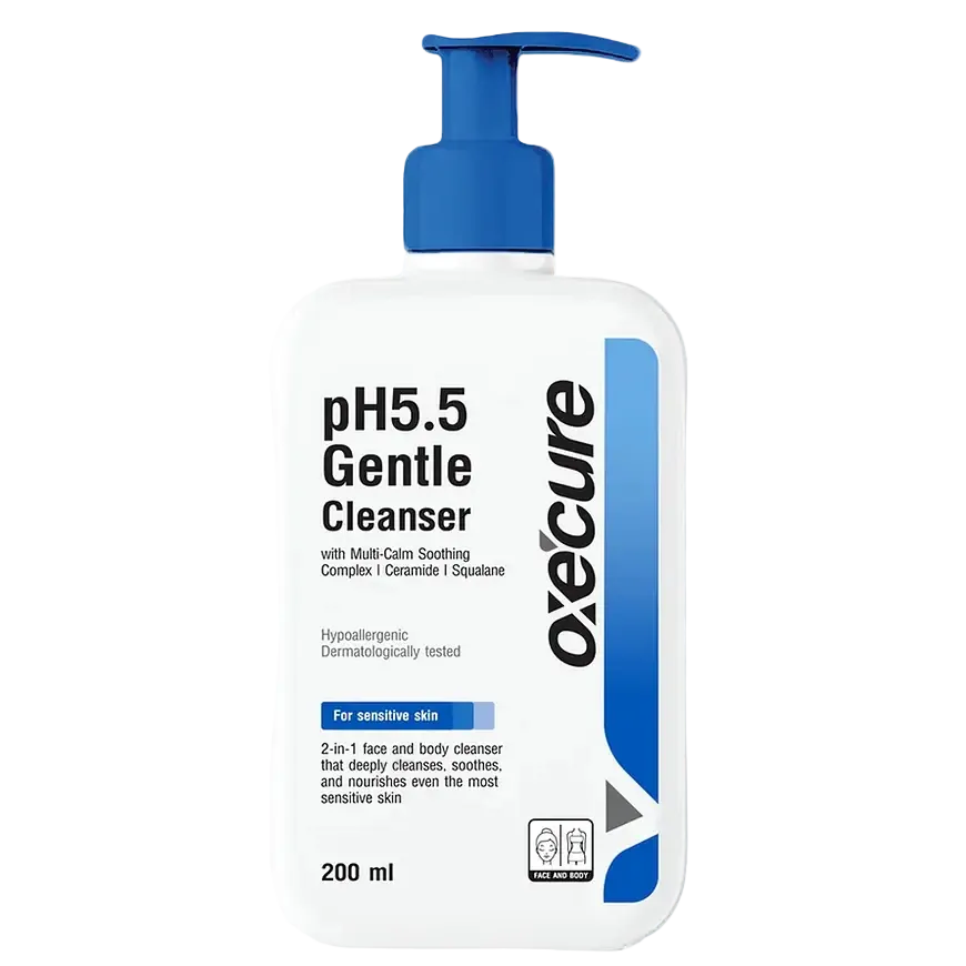 Oxecure pH 5.5 Gentle Cleanser for sensitive skin with ceramides and squalane for barrier repair