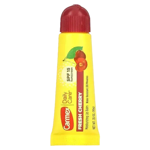 Carmex Daily Care Fresh Cherry SPF 15 moisturizing lip balm stick for dry chapped lips