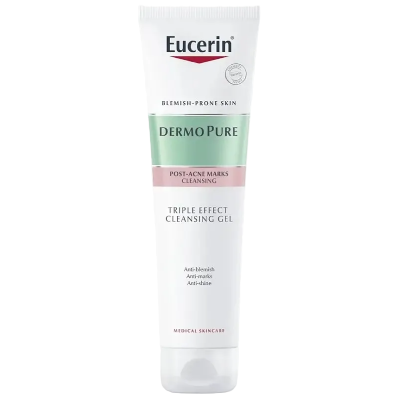 Eucerin Dermopure Triple Effect Cleansing Gel with 2% salicylic acid for acne-prone skin and post-acne marks