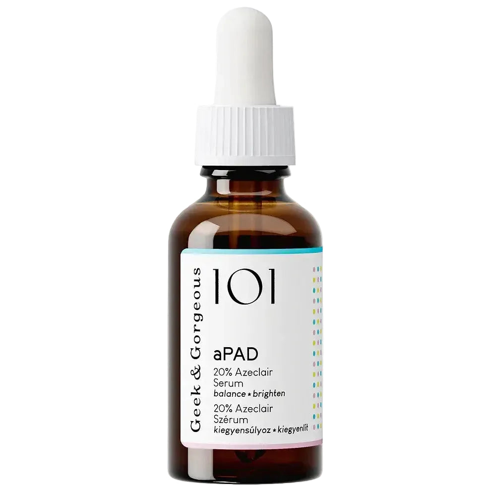 Geek & Gorgeous aPAD 20% Azeclair Serum for oil control, brightening, and calming sensitive skin