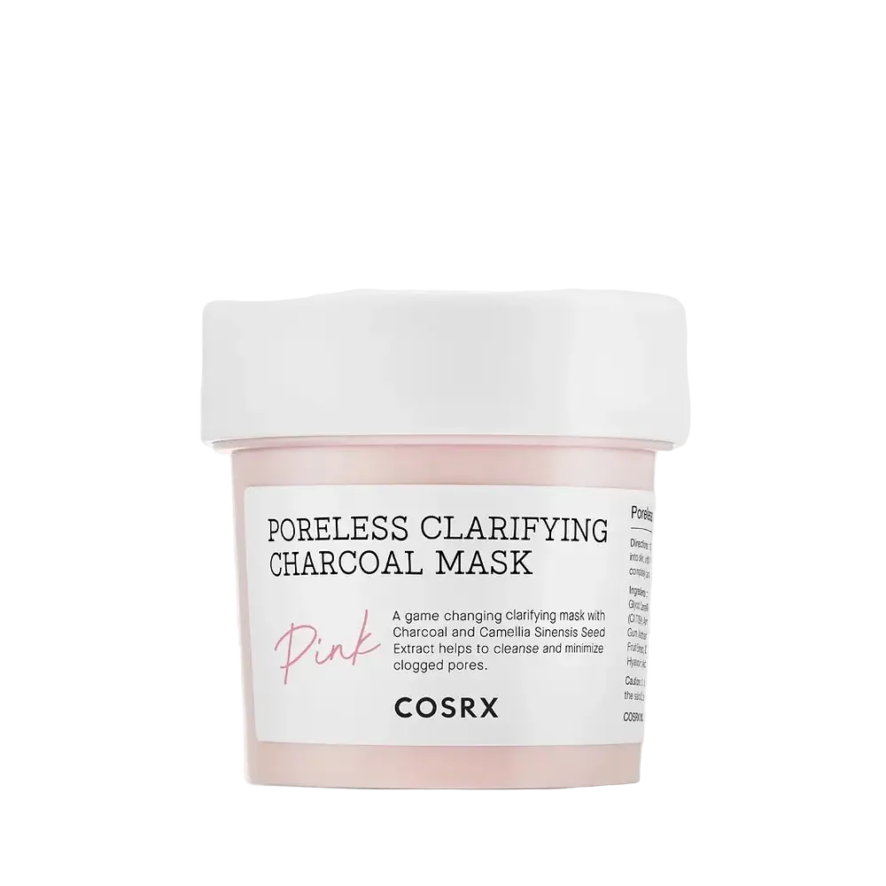 COSRX Pink Pore Clarifying Charcoal Mask for pore cleansing and oil control