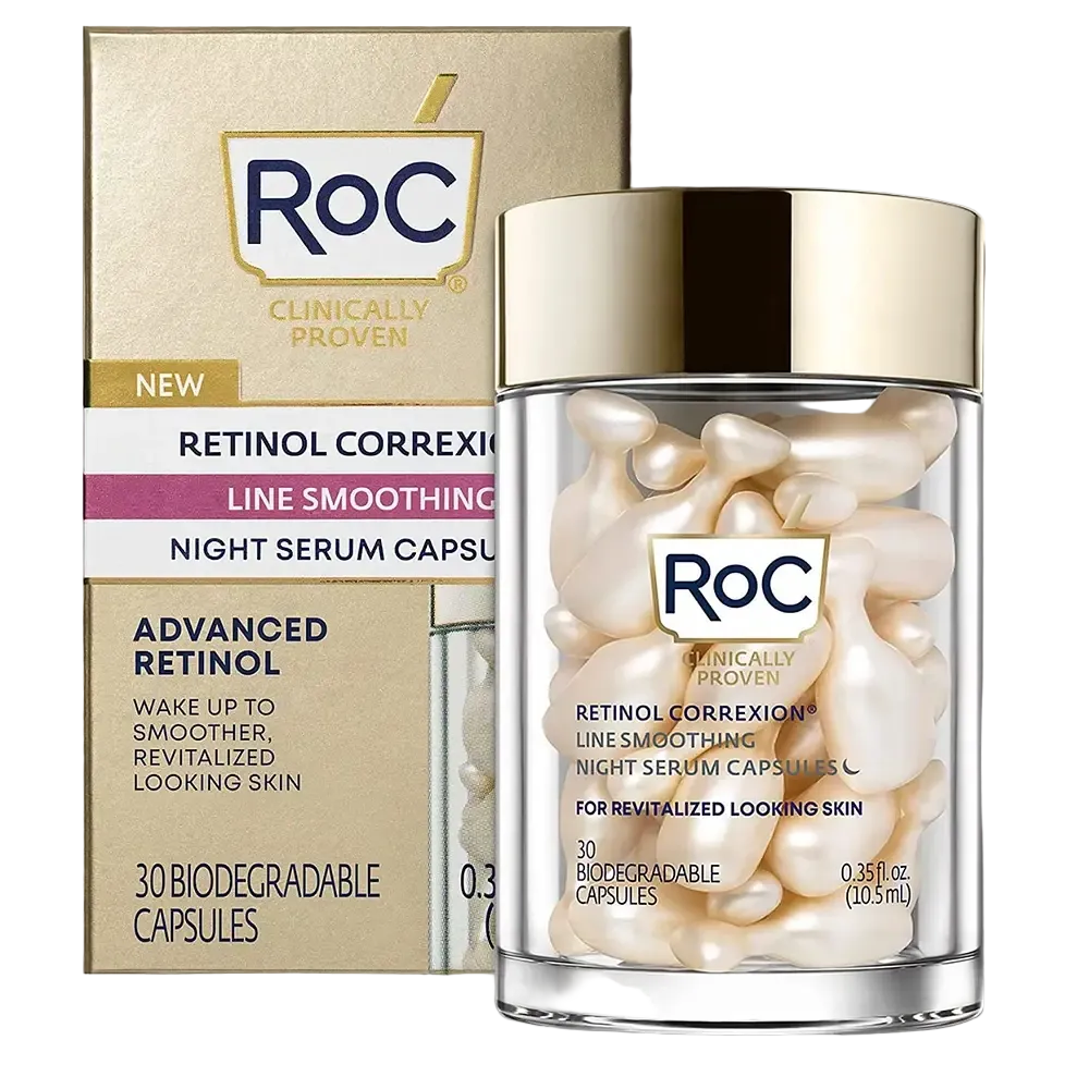 RoC Retinol Correxion Line Smoothing Night Serum Capsules for anti-aging and wrinkles
