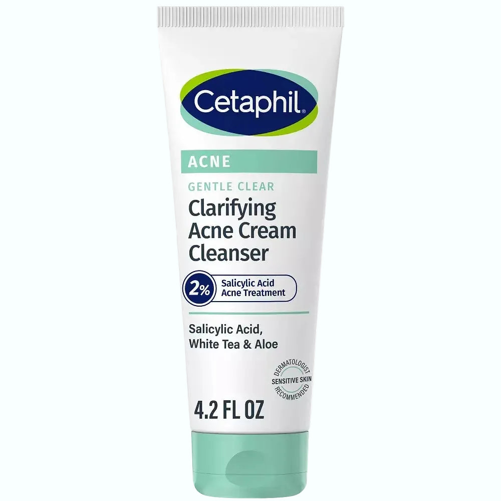 Cetaphil Gentle Clear Clarifying Acne Cream Cleanser for acne-prone and sensitive skin with salicylic acid