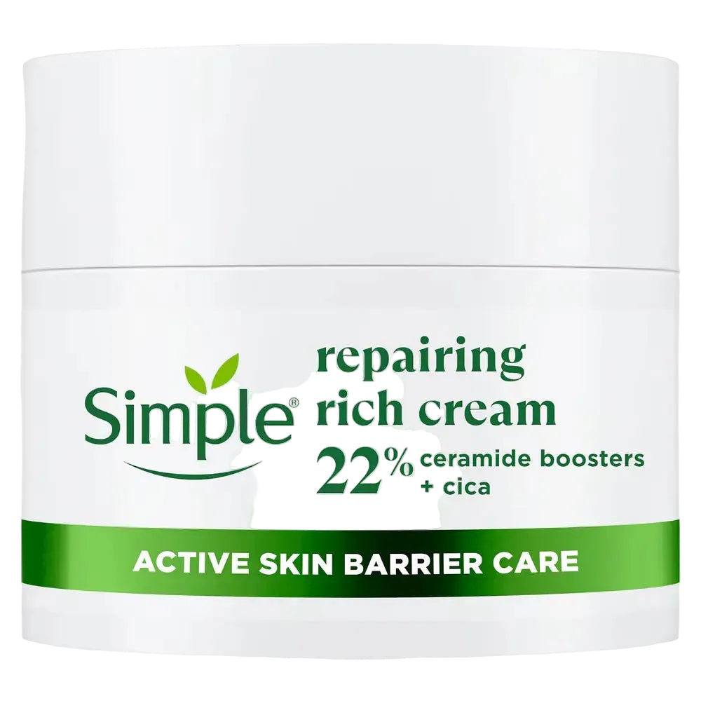 Simple Skincare Repairing Rich Cream for dry sensitive skin barrier repair and hydration