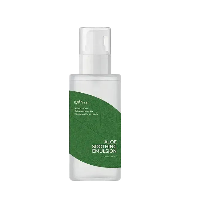Isntree Aloe Soothing Emulsion with Jeju aloe vera for sensitive skin hydration and calming